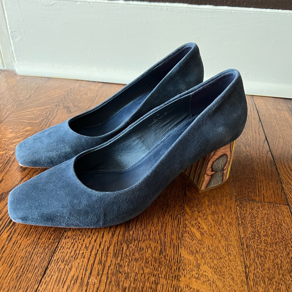 Charlotte Stone Suede Heels 9
